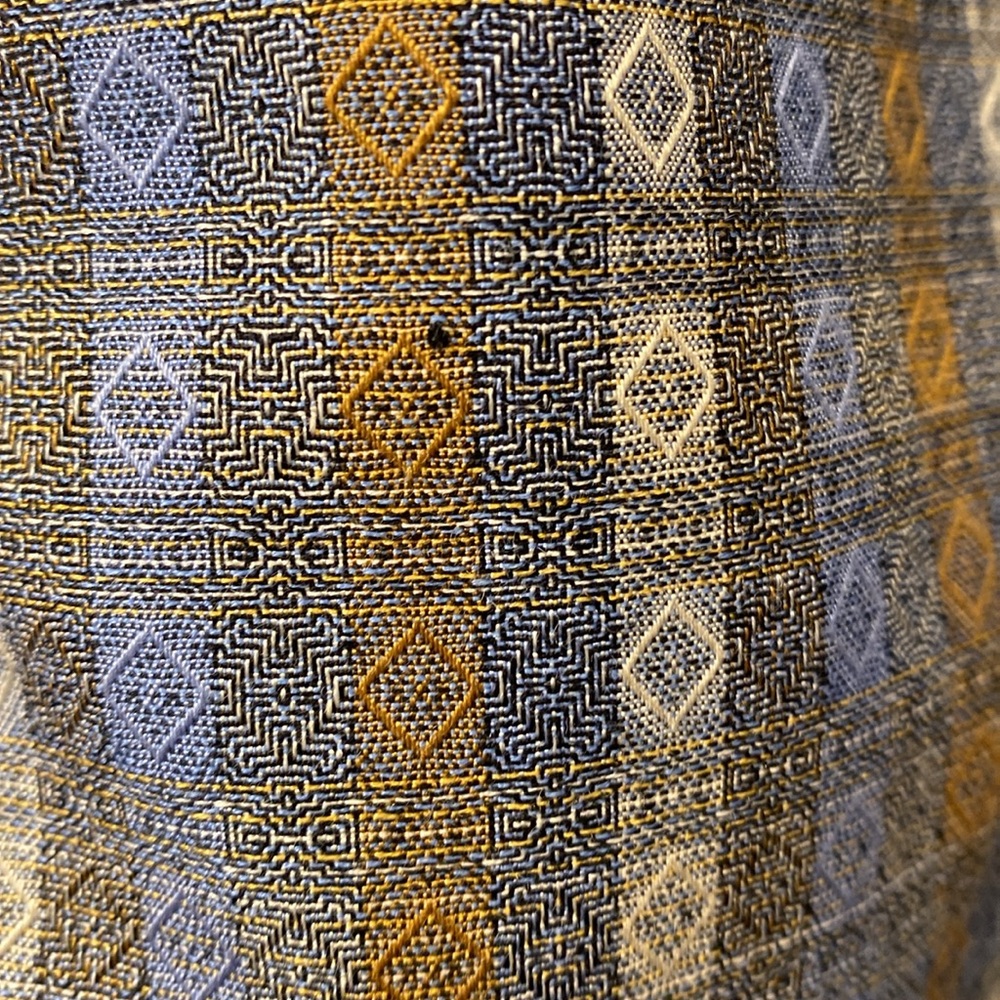Jhane Barnes Men’s Blue Transpose Patterned Multi-Colored Button-Down Shirt - Picture 13 of 16